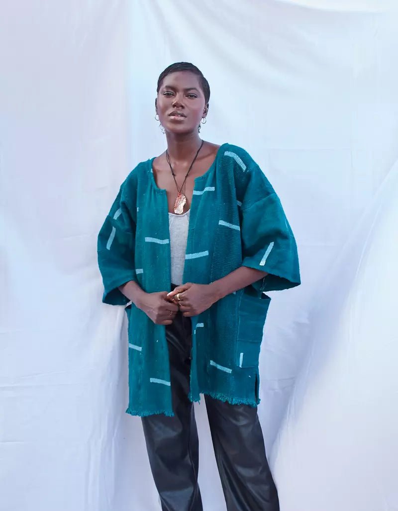 Blonde Bogolan Cloak (Pre - Order)#african_fabric_ghana#