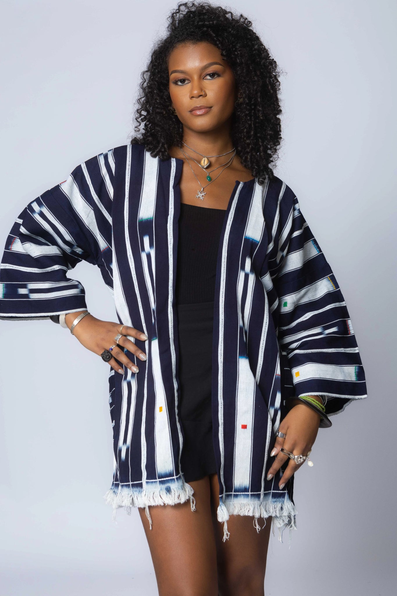 Blue Bubble Baulé Cloak#african_fabric_ghana#