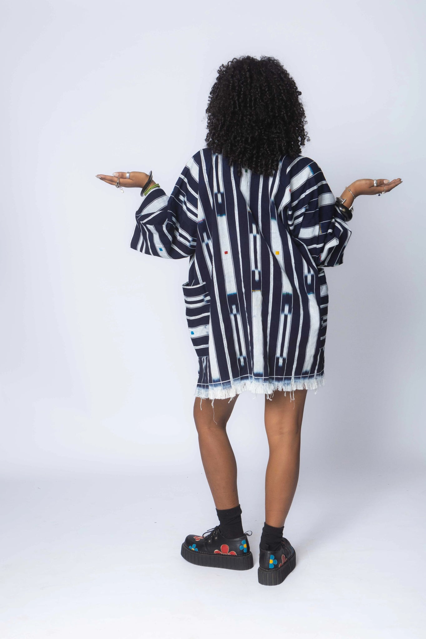 Blue Bubble Baulé Cloak#african_fabric_ghana#