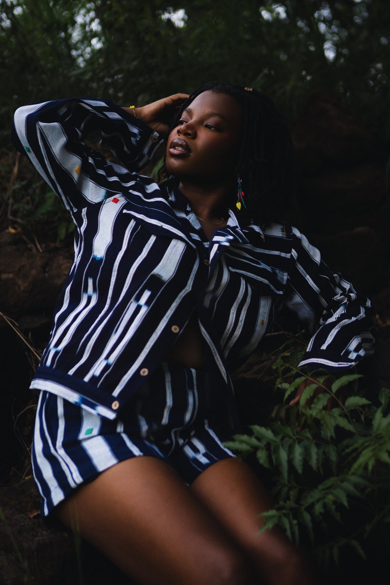Blue Bubble Baulé Jacket#african_fabric_ghana#