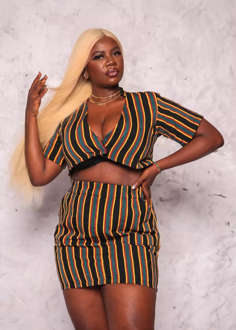 Bulsa V Neck Top#african_fabric_ghana#