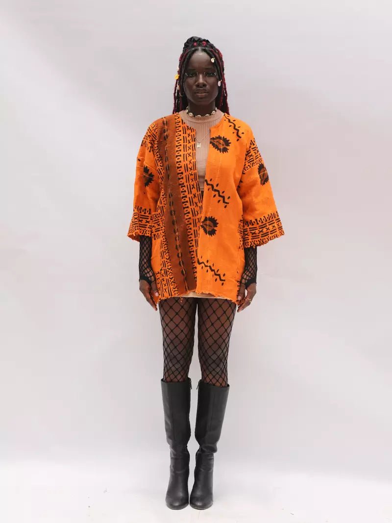 By The Beach Bogolan Cloak (Pre - Order)#african_fabric_ghana#