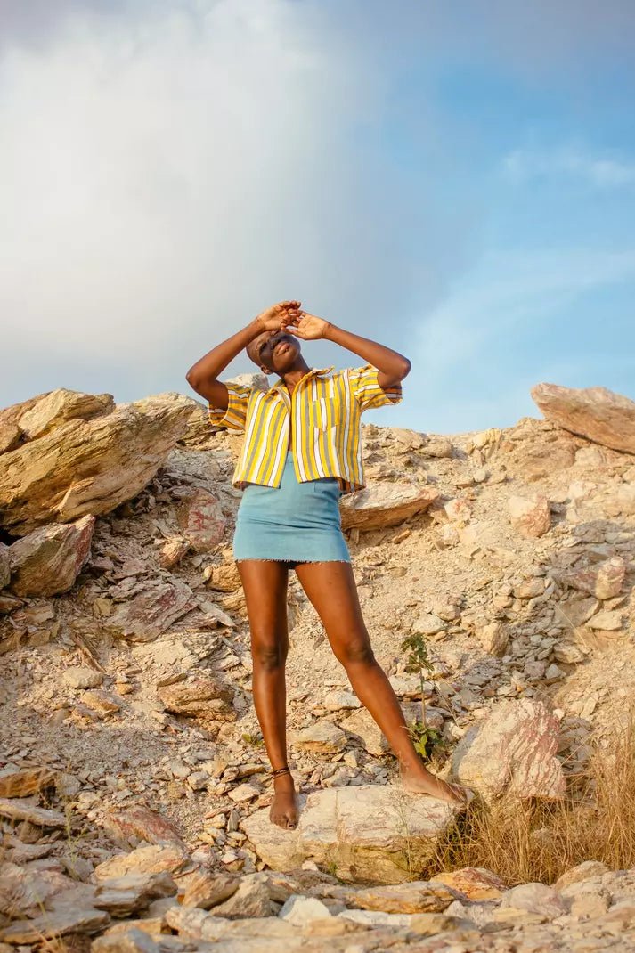 Canary Femme Shirt#african_fabric_ghana#