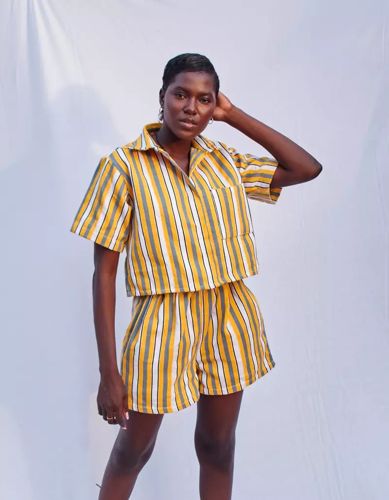 Canary Fugu Set#african_fabric_ghana#