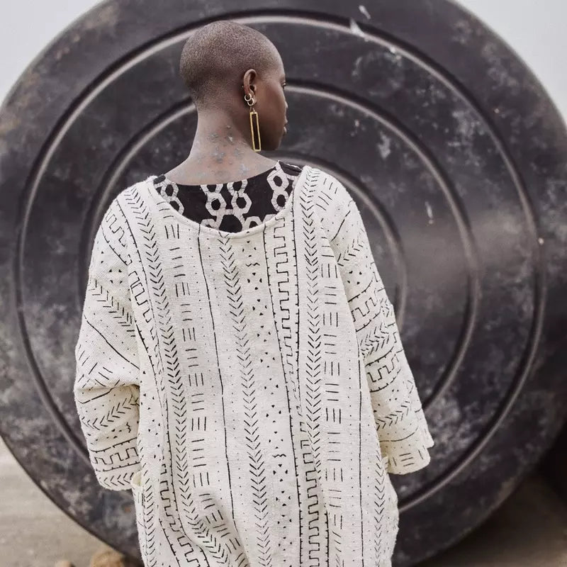 Candy Cane Bogolan Cloak (Pre - Order)#african_fabric_ghana#