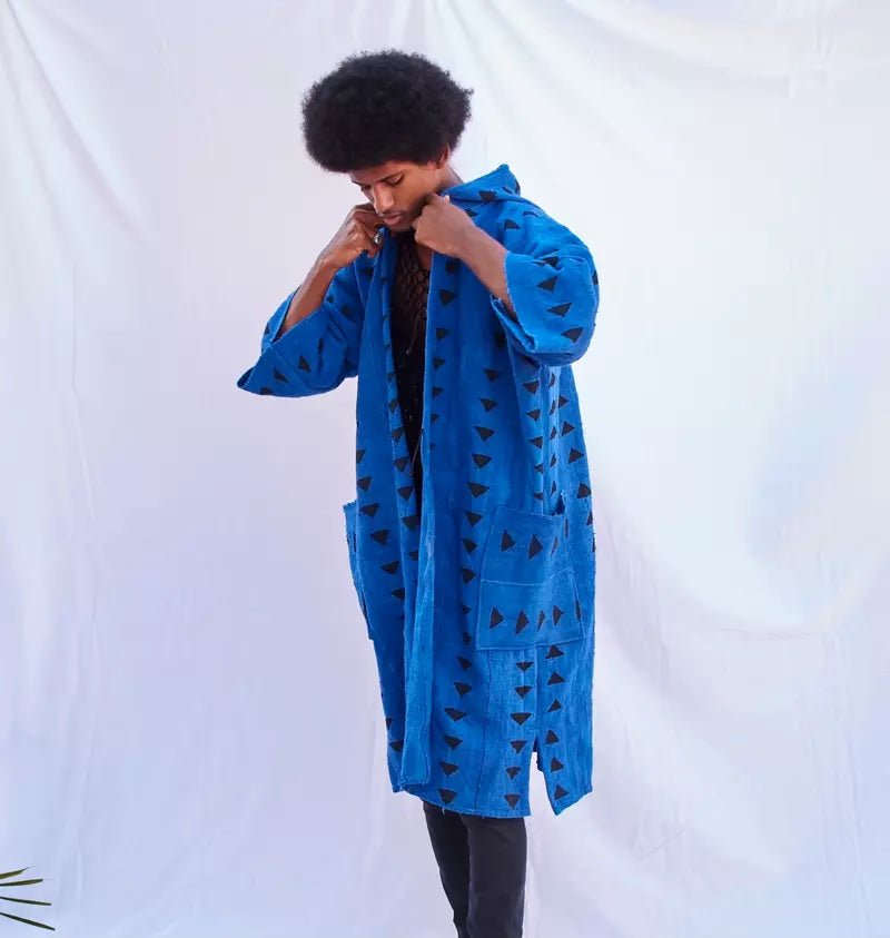 Circles Hooded Bogolan Cloak#african_fabric_ghana#