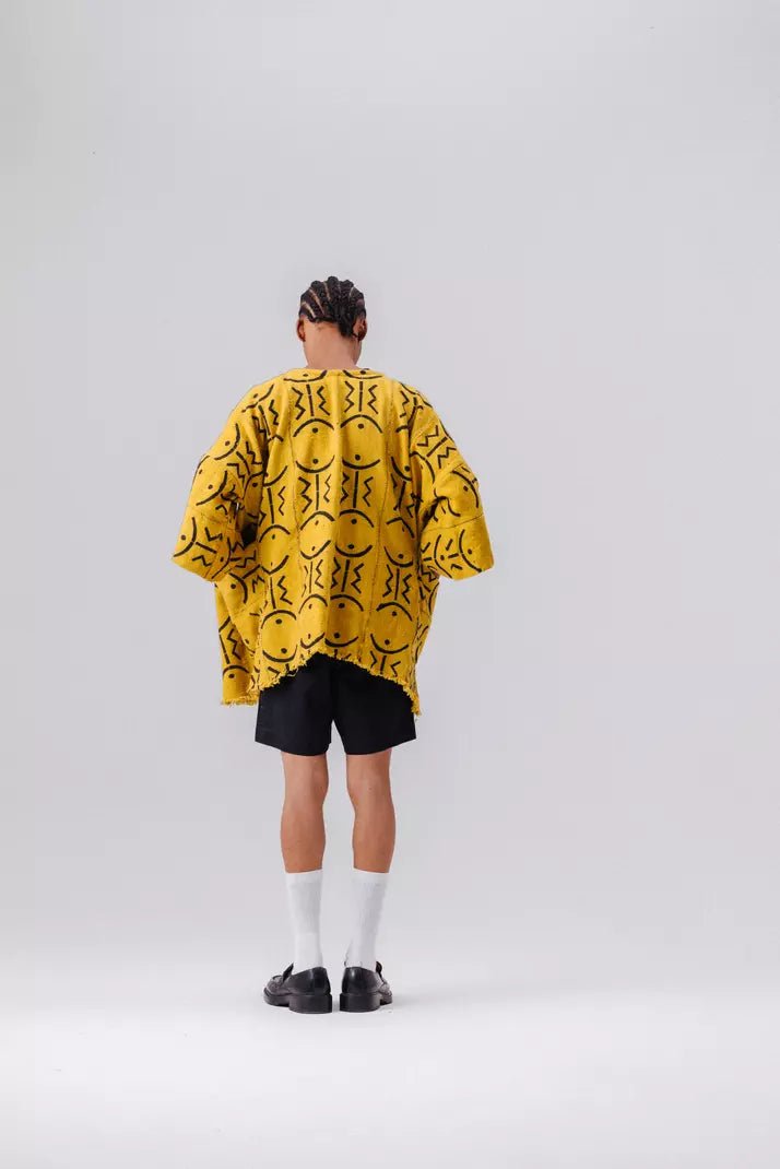 Citrine Bogolan Cloak#african_fabric_ghana#