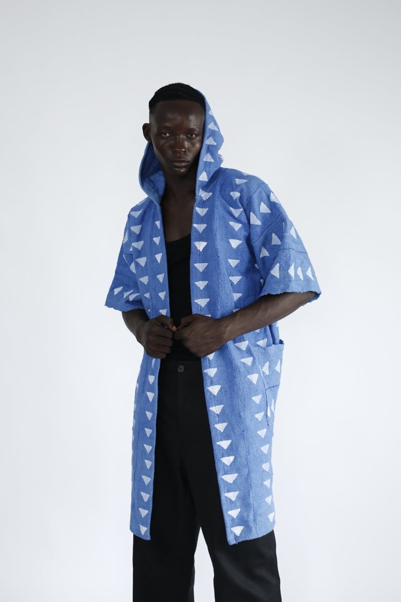 Cloud Hooded Bogolan Cloak#african_fabric_ghana#