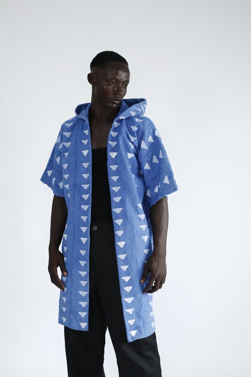 Cloud Hooded Bogolan Cloak#african_fabric_ghana#