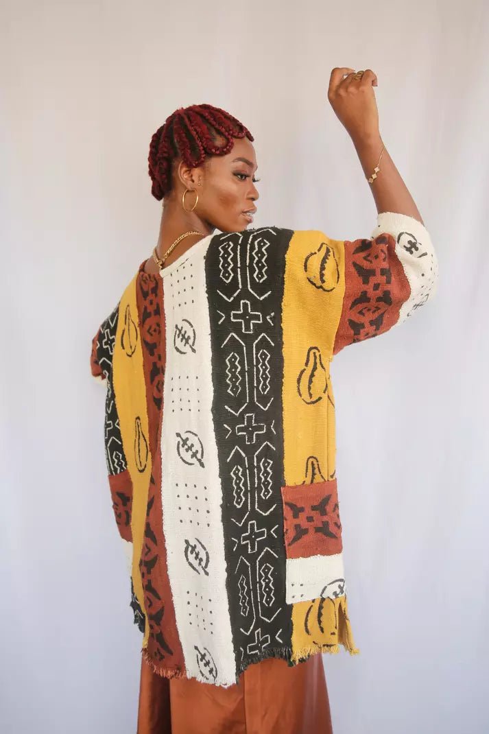 Collision Bogolan Cloak (Pre - Order)#african_fabric_ghana#