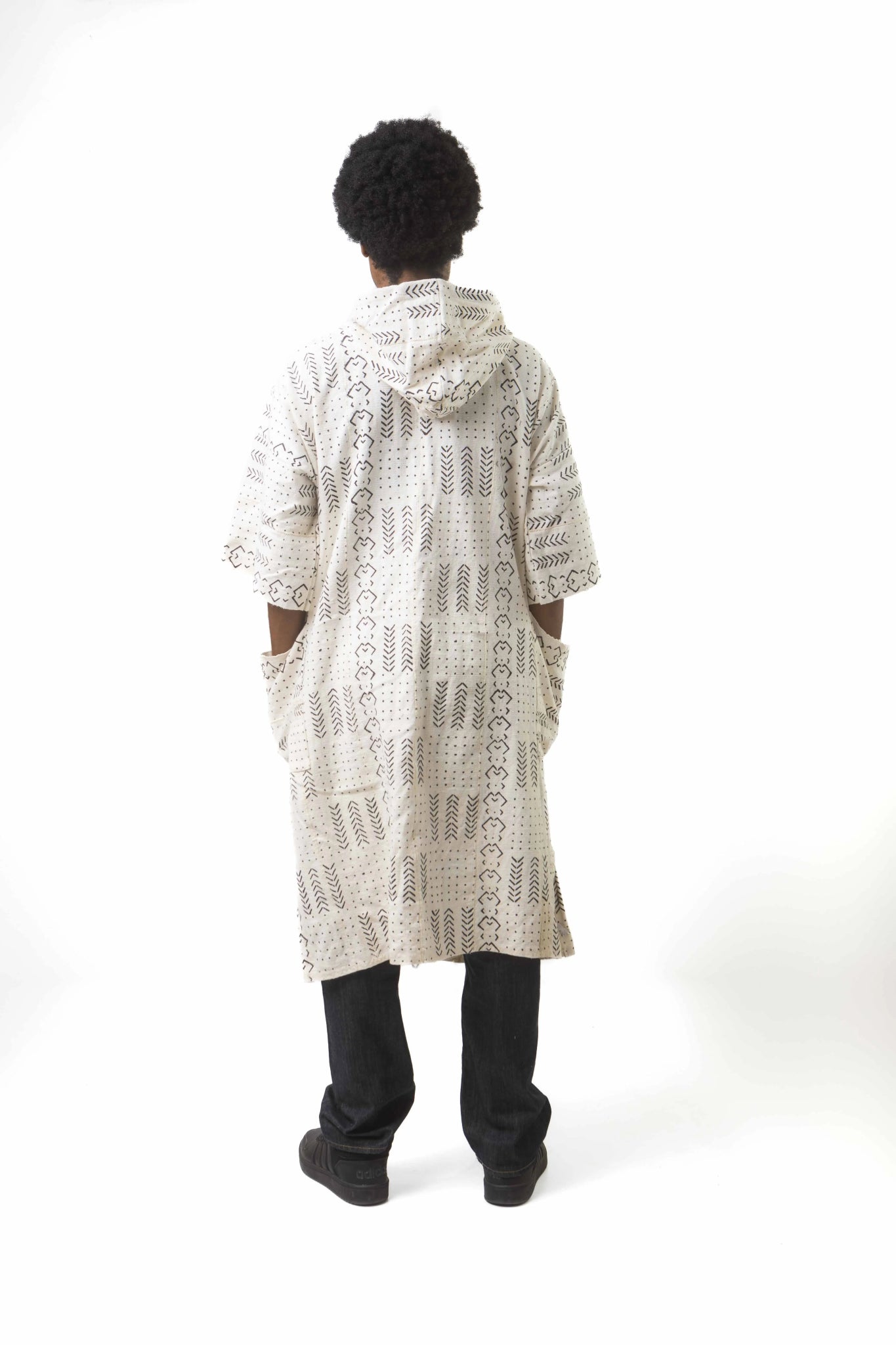 Comet Hooded Bogolan Cloak#african_fabric_ghana#