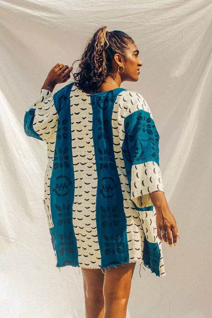 Cosmic Warrior Bogolan Cloak#african_fabric_ghana#