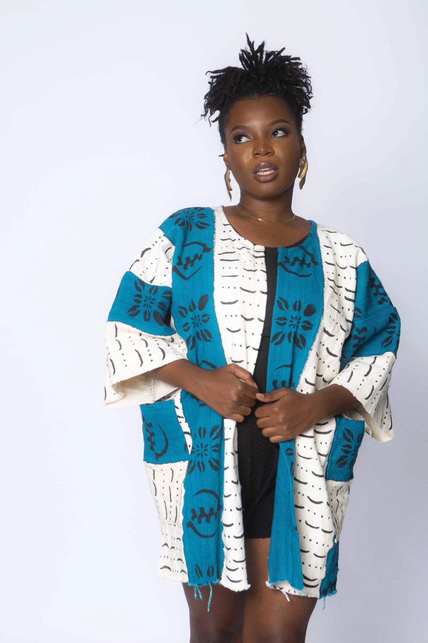 Cosmic Warrior Bogolan Cloak#african_fabric_ghana#