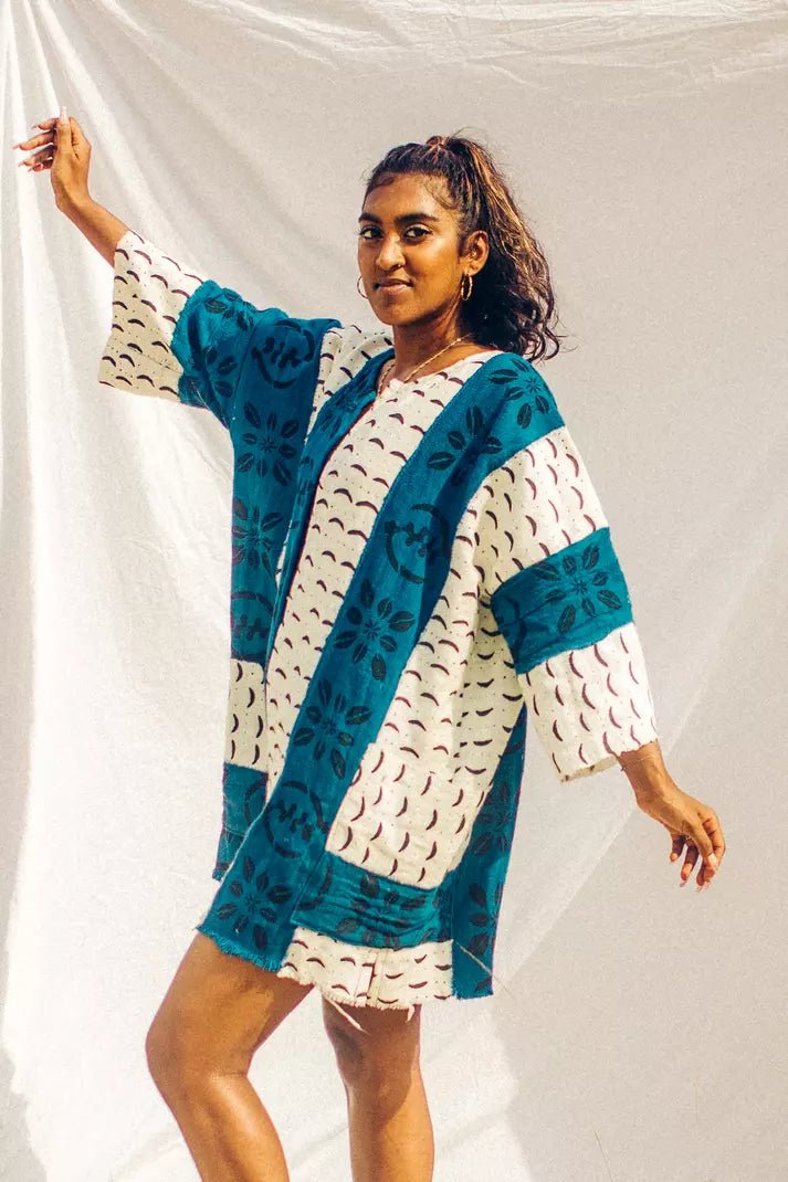 Cosmic Warrior Bogolan Cloak#african_fabric_ghana#