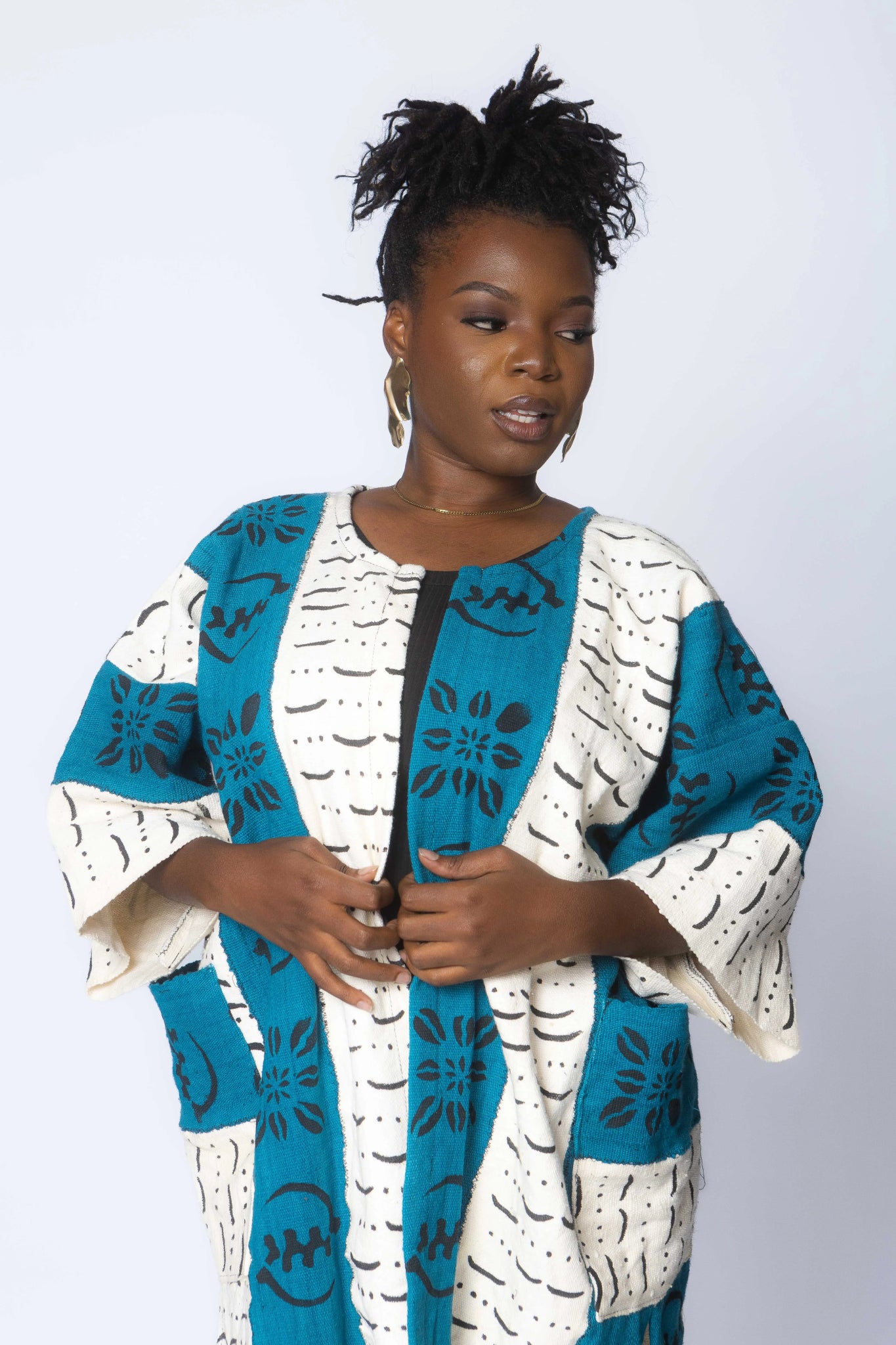 Cosmic Warrior Bogolan Cloak#african_fabric_ghana#