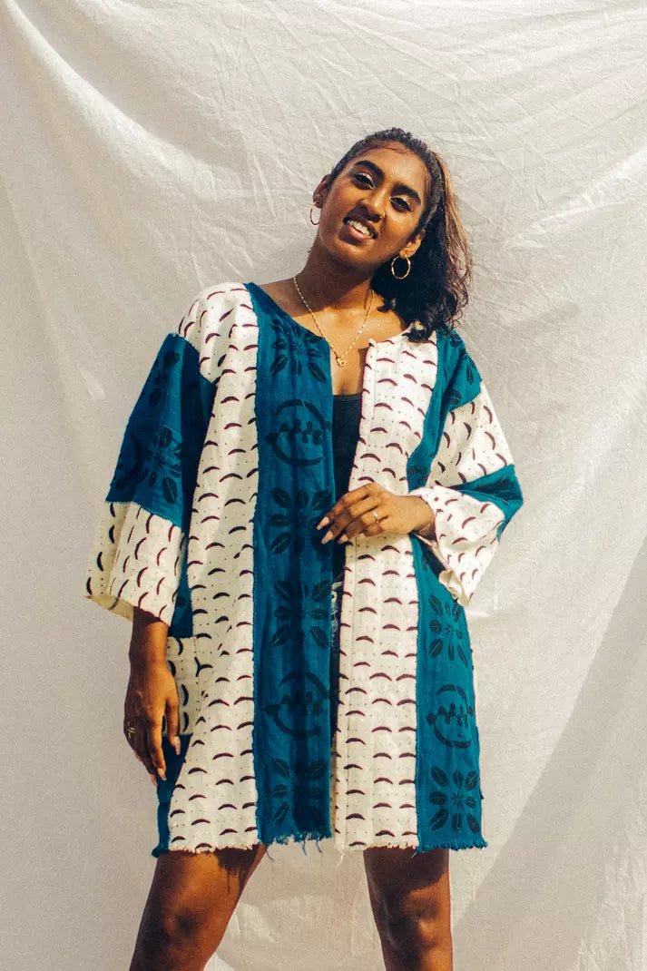 Cosmic Warrior Bogolan Cloak#african_fabric_ghana#