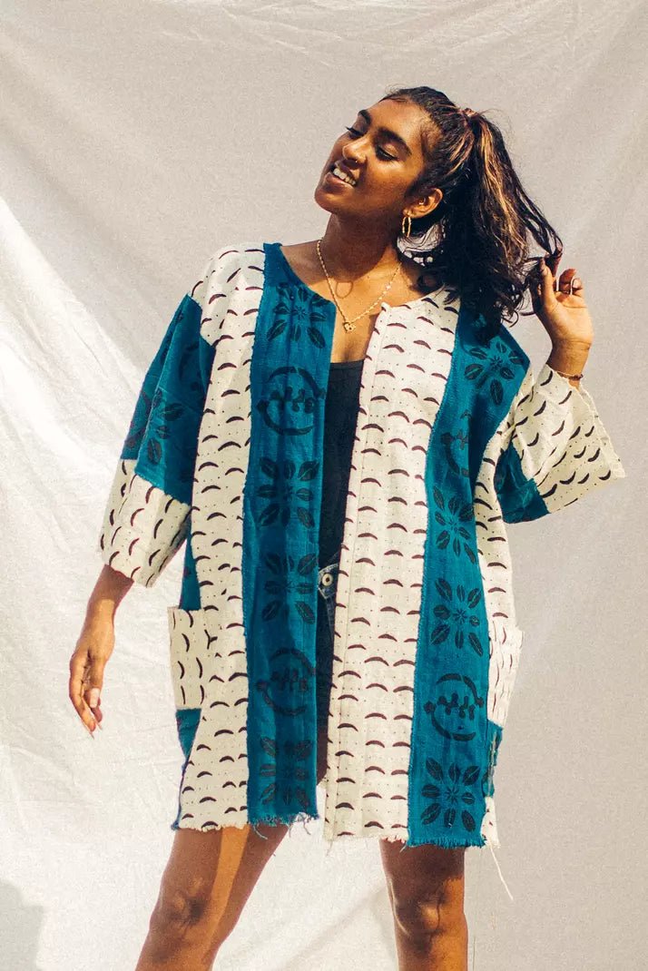 Cosmic Warrior Bogolan Cloak#african_fabric_ghana#