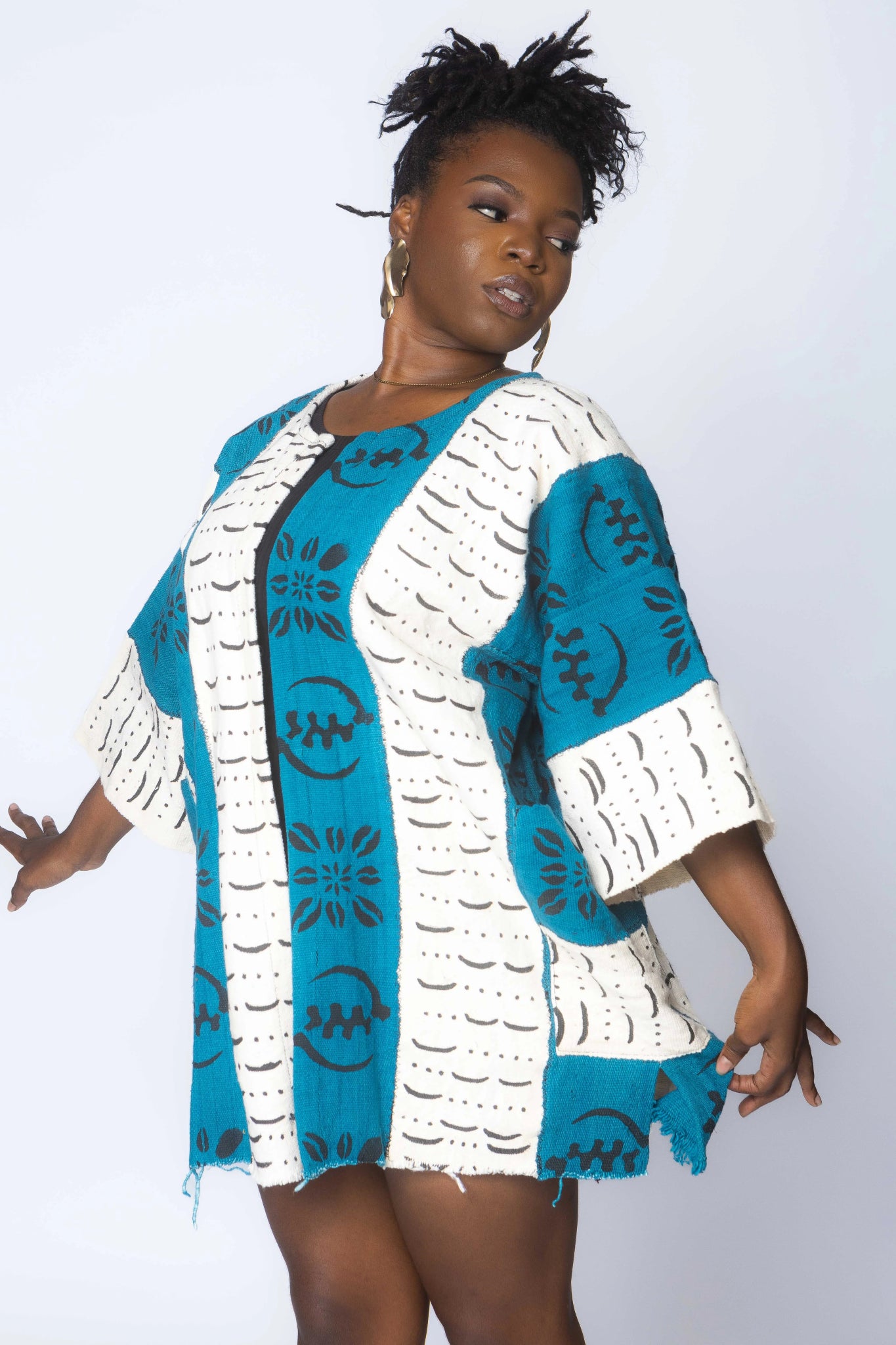 Cosmic Warrior Bogolan Cloak#african_fabric_ghana#