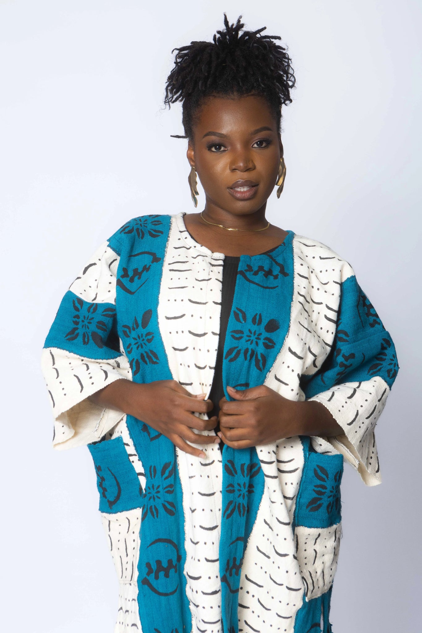Cosmic Warrior Bogolan Cloak#african_fabric_ghana#