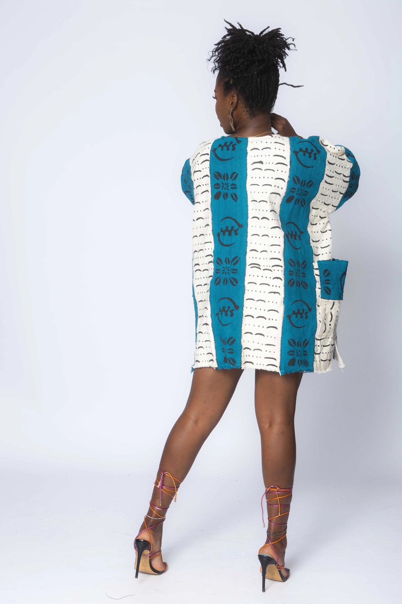 Cosmic Warrior Bogolan Cloak#african_fabric_ghana#