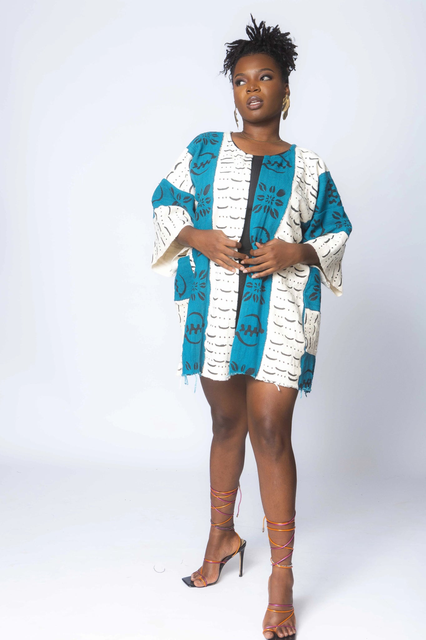 Cosmic Warrior Bogolan Cloak#african_fabric_ghana#