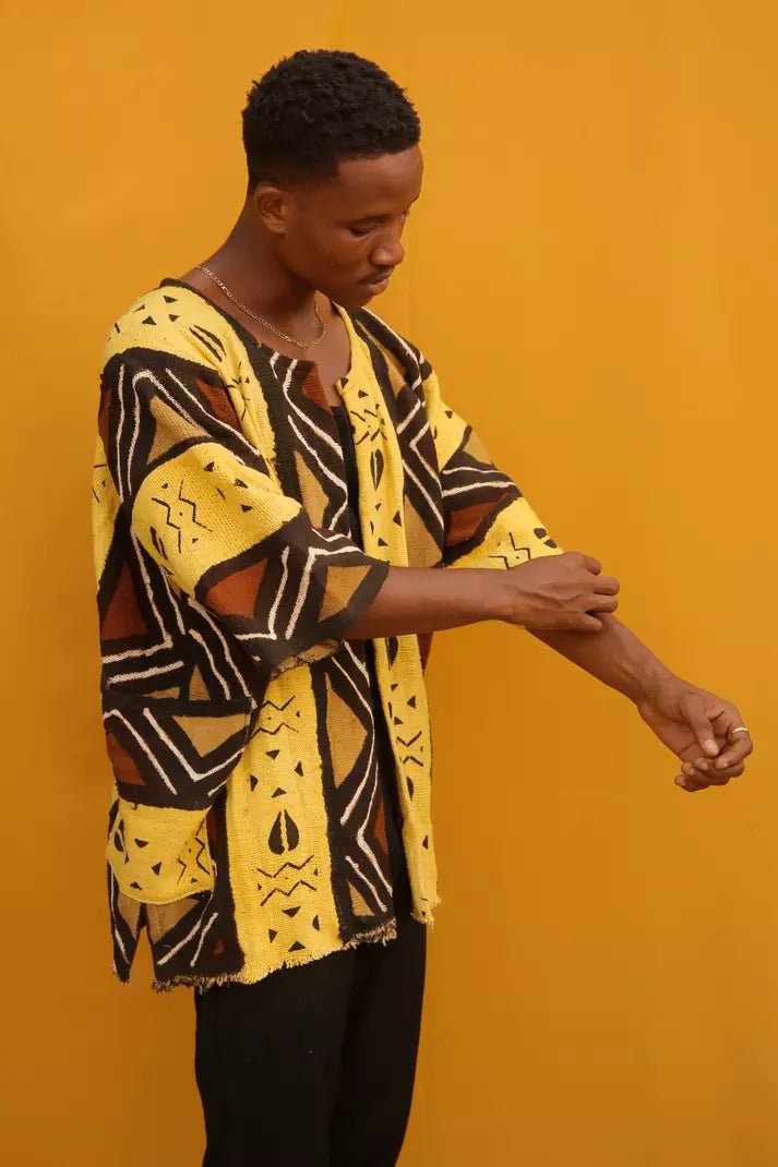 Cowrie Night Bogolan Cloak (Pre - Order)#african_fabric_ghana#