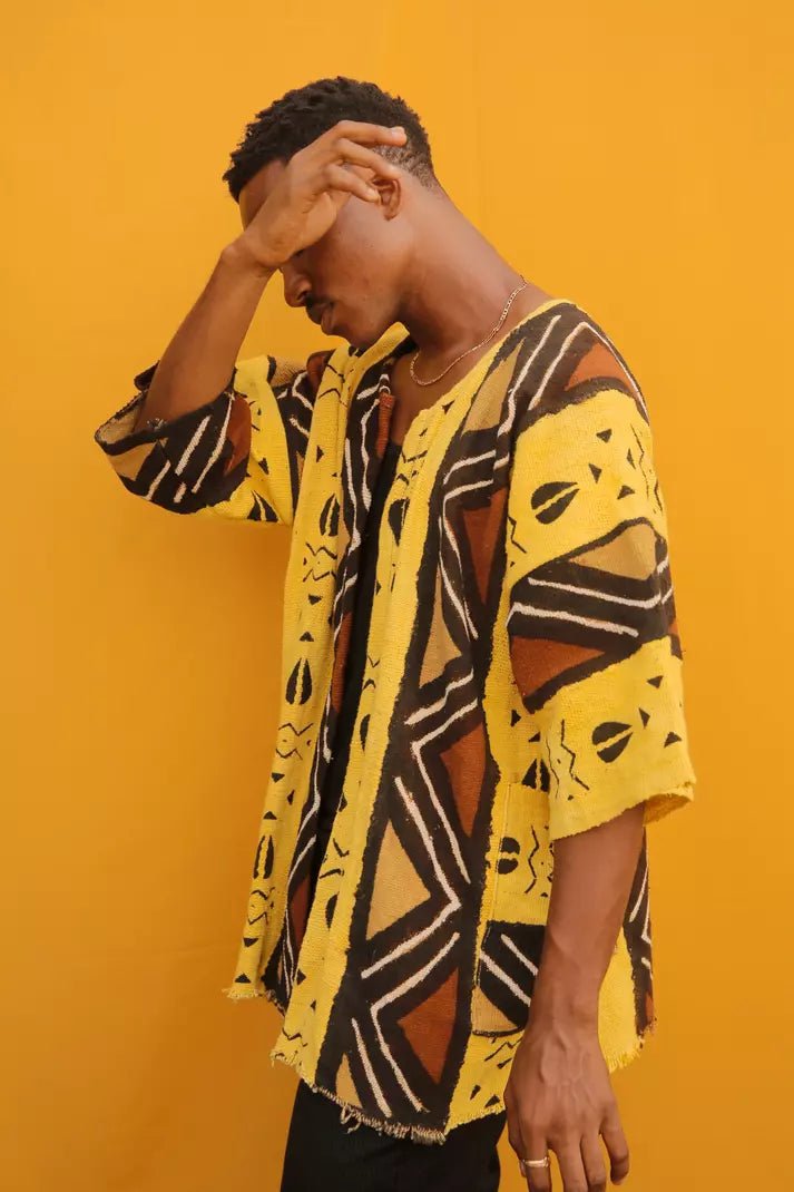 Cowrie Night Bogolan Cloak (Pre - Order)#african_fabric_ghana#