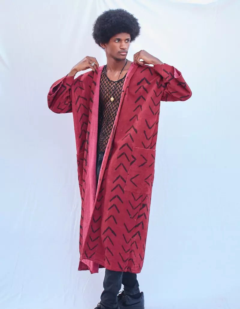 Crescendo Hooded Bogolan Cloak#african_fabric_ghana#