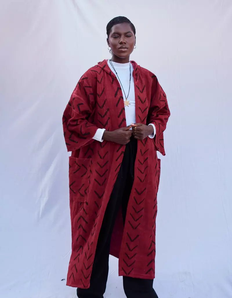 Crescendo Hooded Bogolan Cloak#african_fabric_ghana#