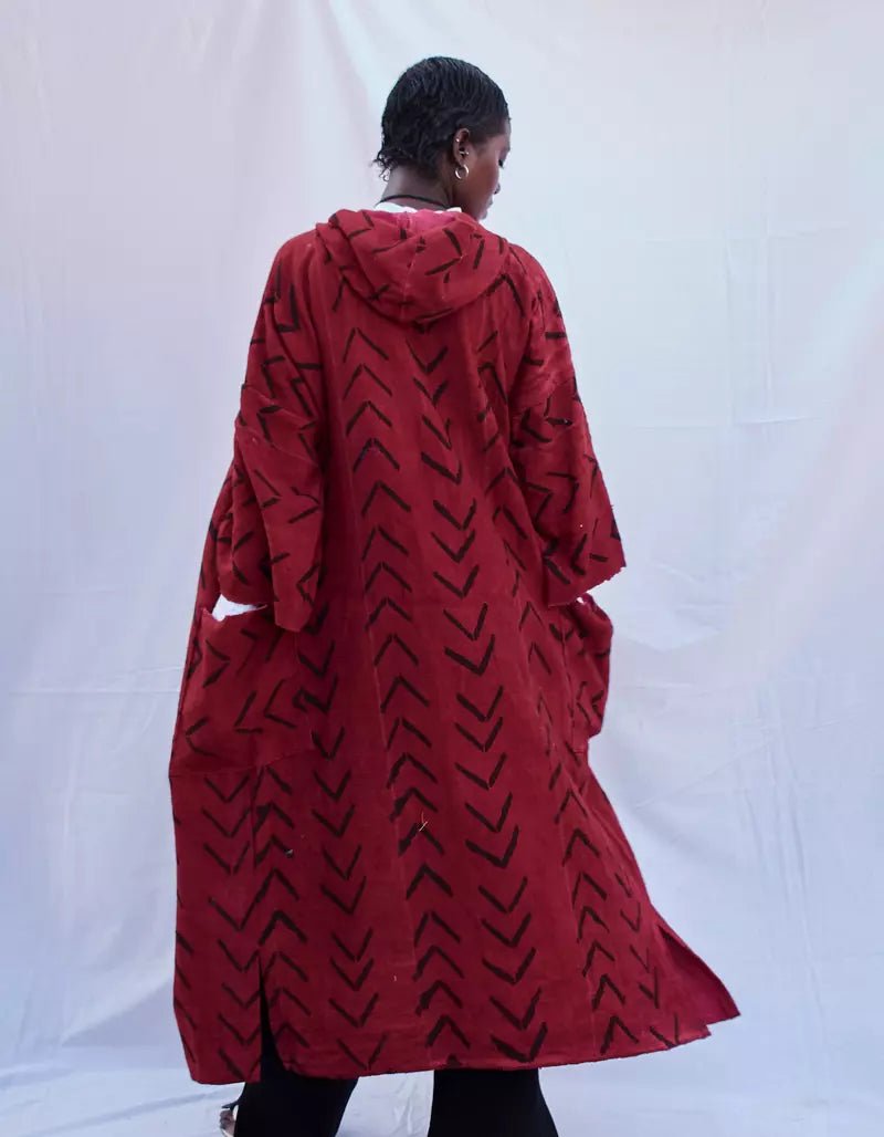 Crescendo Hooded Bogolan Cloak#african_fabric_ghana#
