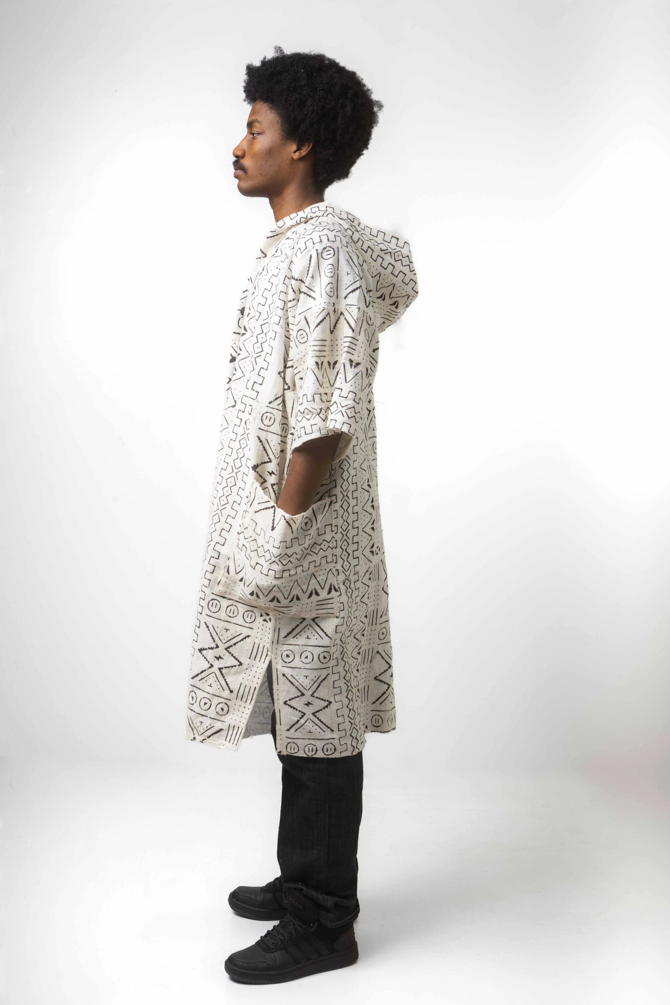 Disguise Hooded Bogolan Cloak (Pre - Order)#african_fabric_ghana#