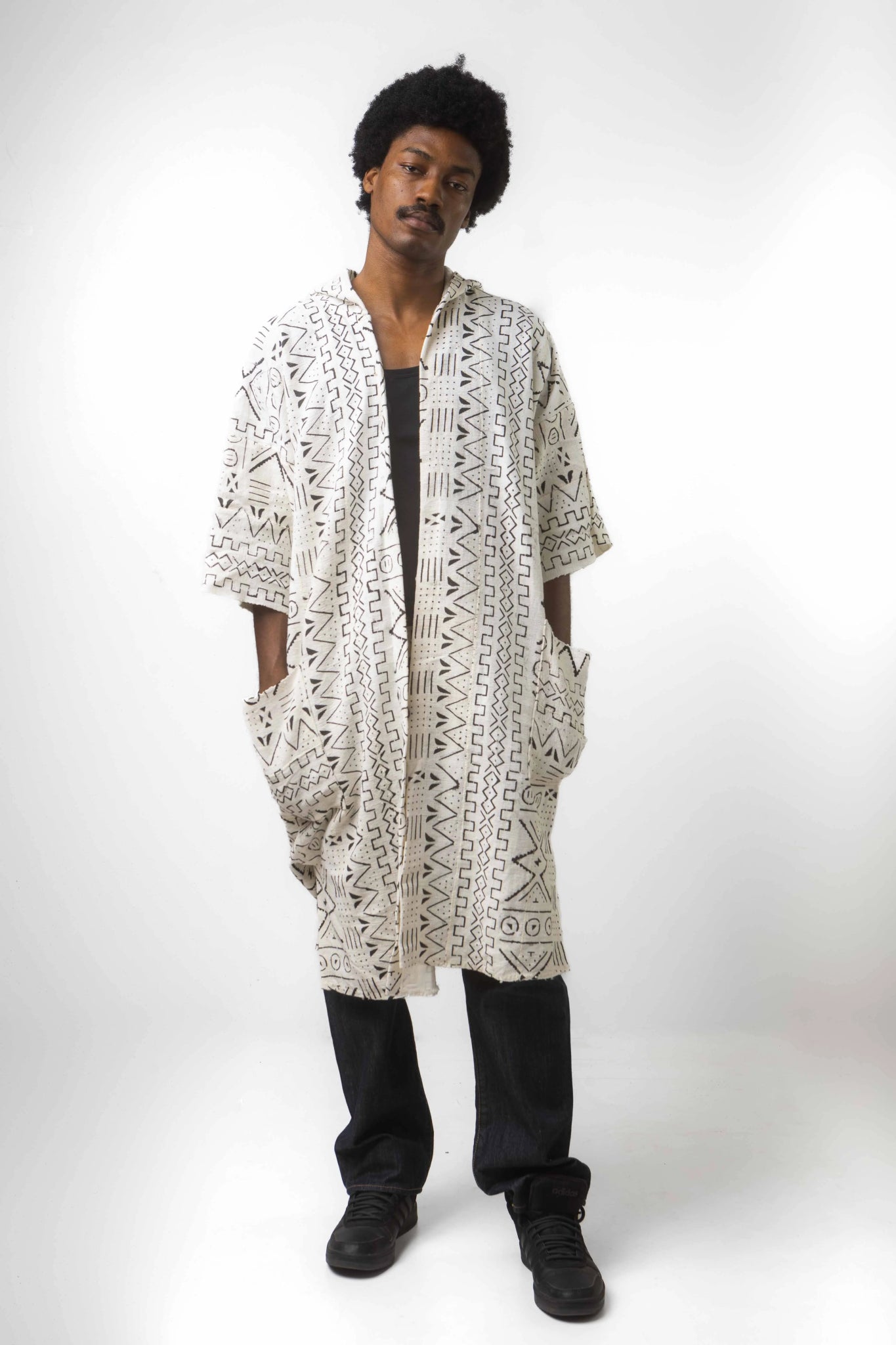 Disguise Hooded Bogolan Cloak (Pre - Order)#african_fabric_ghana#