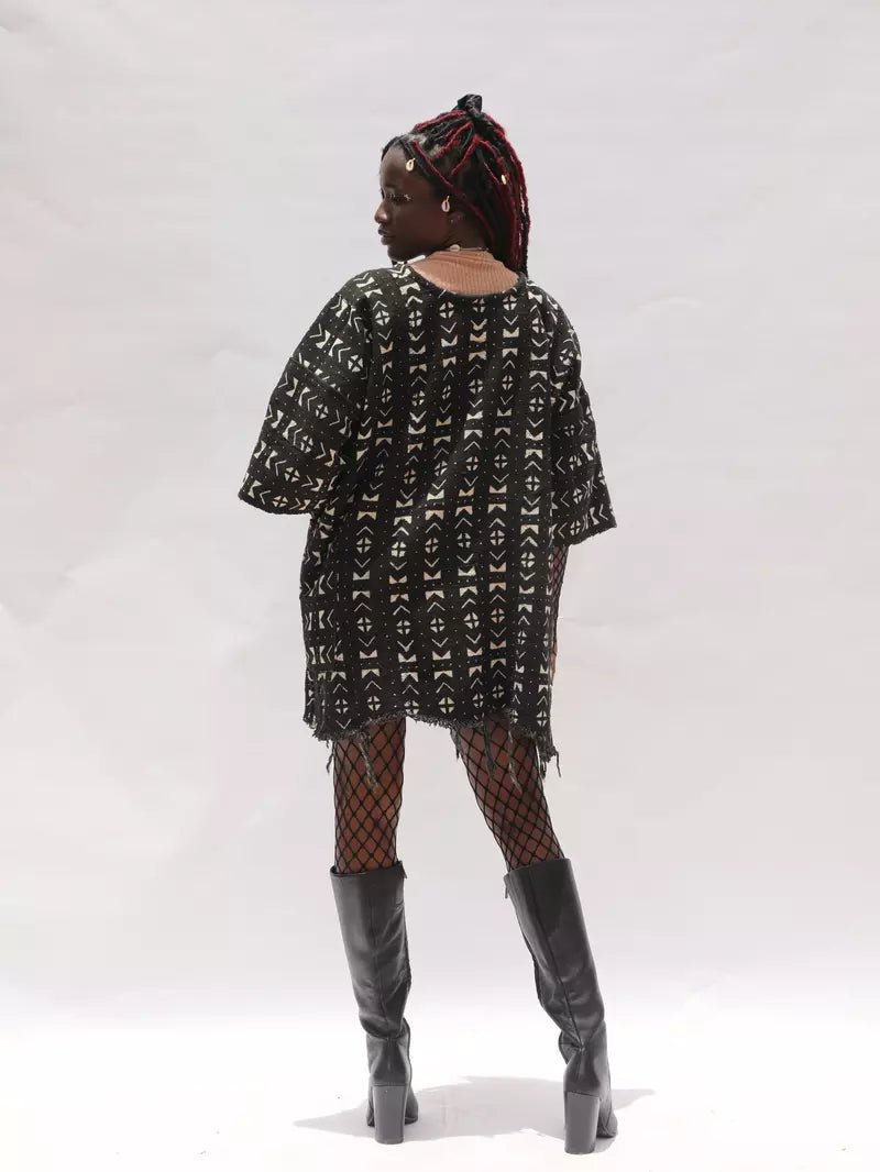 Django Jane Bogolan Cloak (Pre - Order)#african_fabric_ghana#