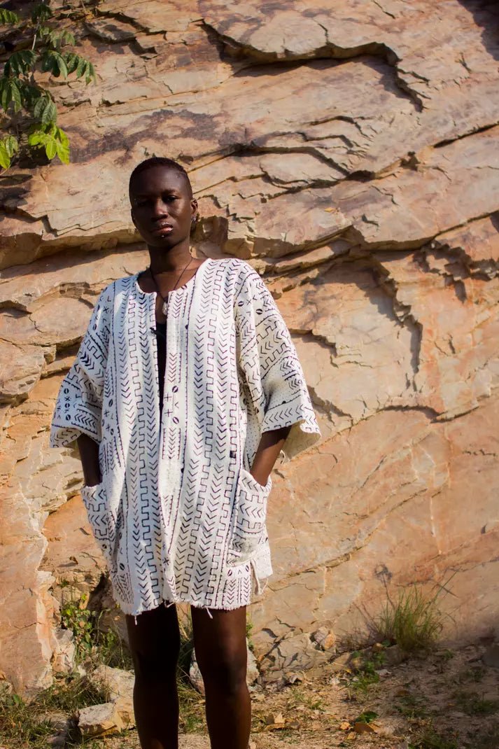 Doves In The Wind Bogolan Cloak (Pre - Order)#african_fabric_ghana#
