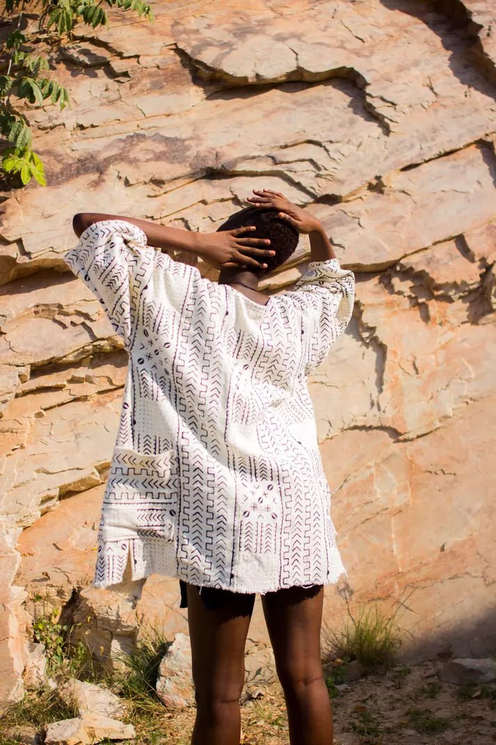 Doves In The Wind Bogolan Cloak (Pre - Order)#african_fabric_ghana#