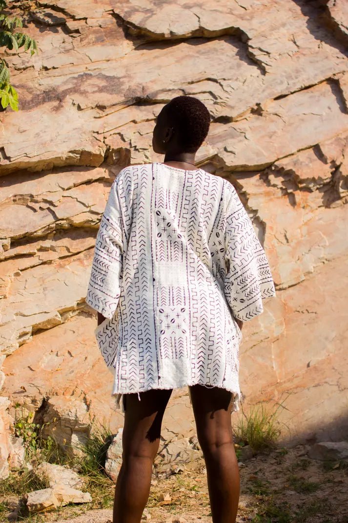 Doves In The Wind Bogolan Cloak (Pre - Order)#african_fabric_ghana#
