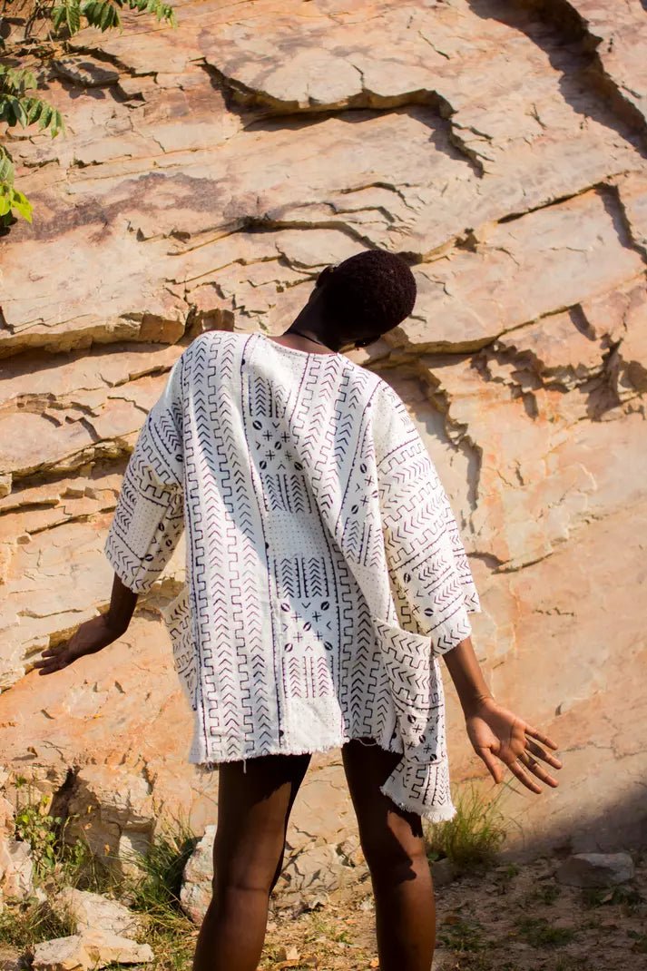 Doves In The Wind Bogolan Cloak (Pre - Order)#african_fabric_ghana#