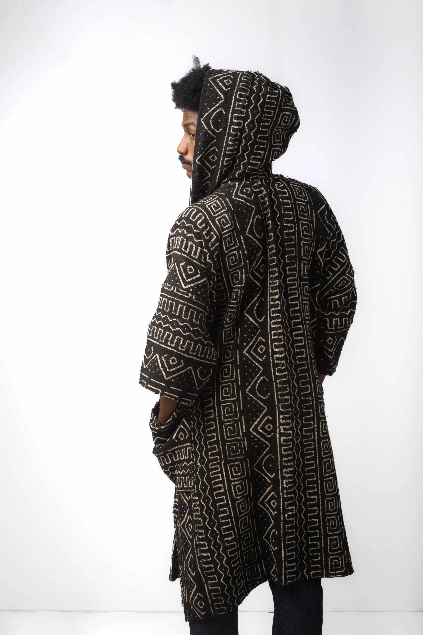 Everything Hooded Bogolan Cloak (Pre - Order)#african_fabric_ghana#