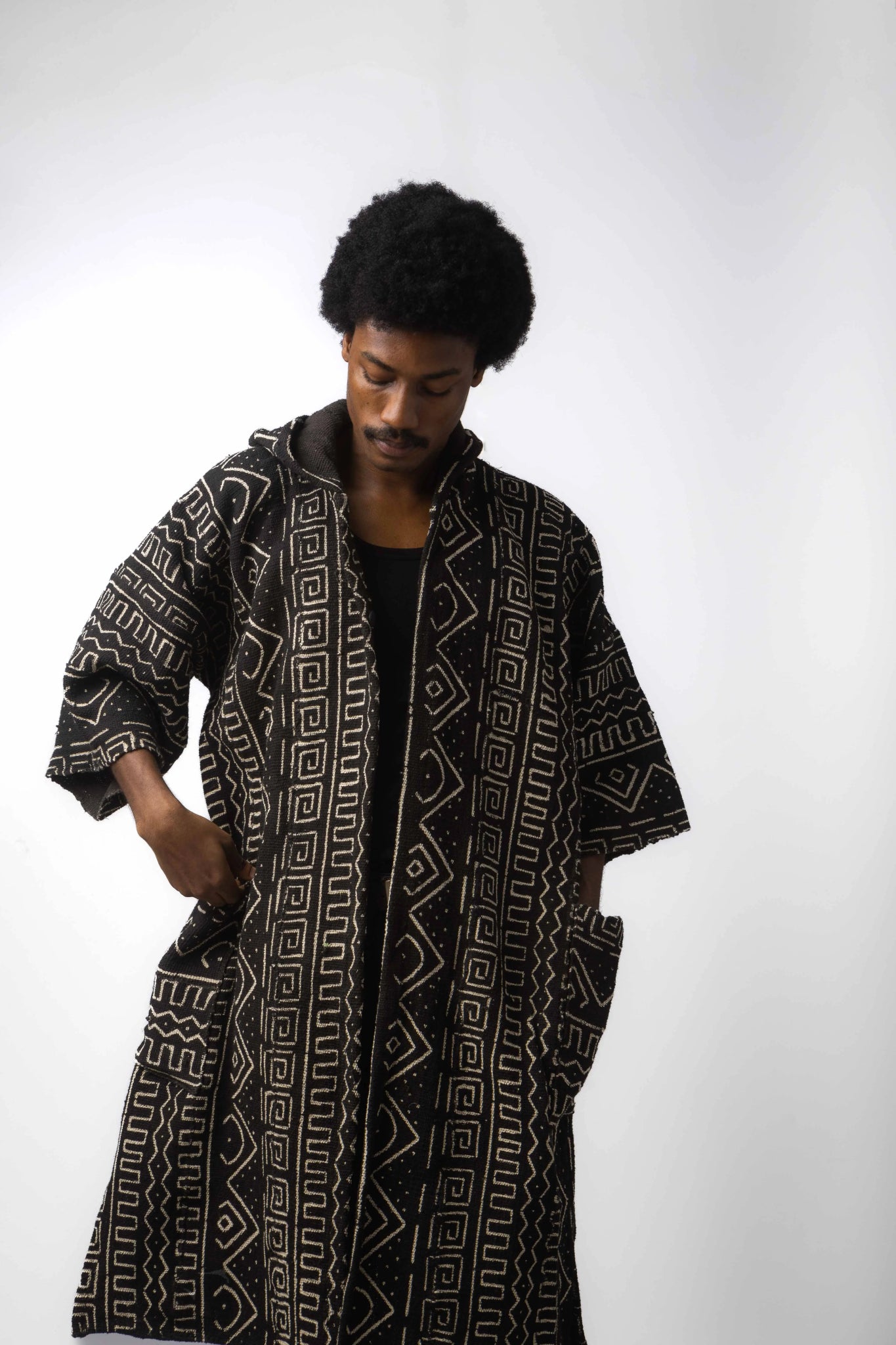 Everything Hooded Bogolan Cloak (Pre - Order)#african_fabric_ghana#