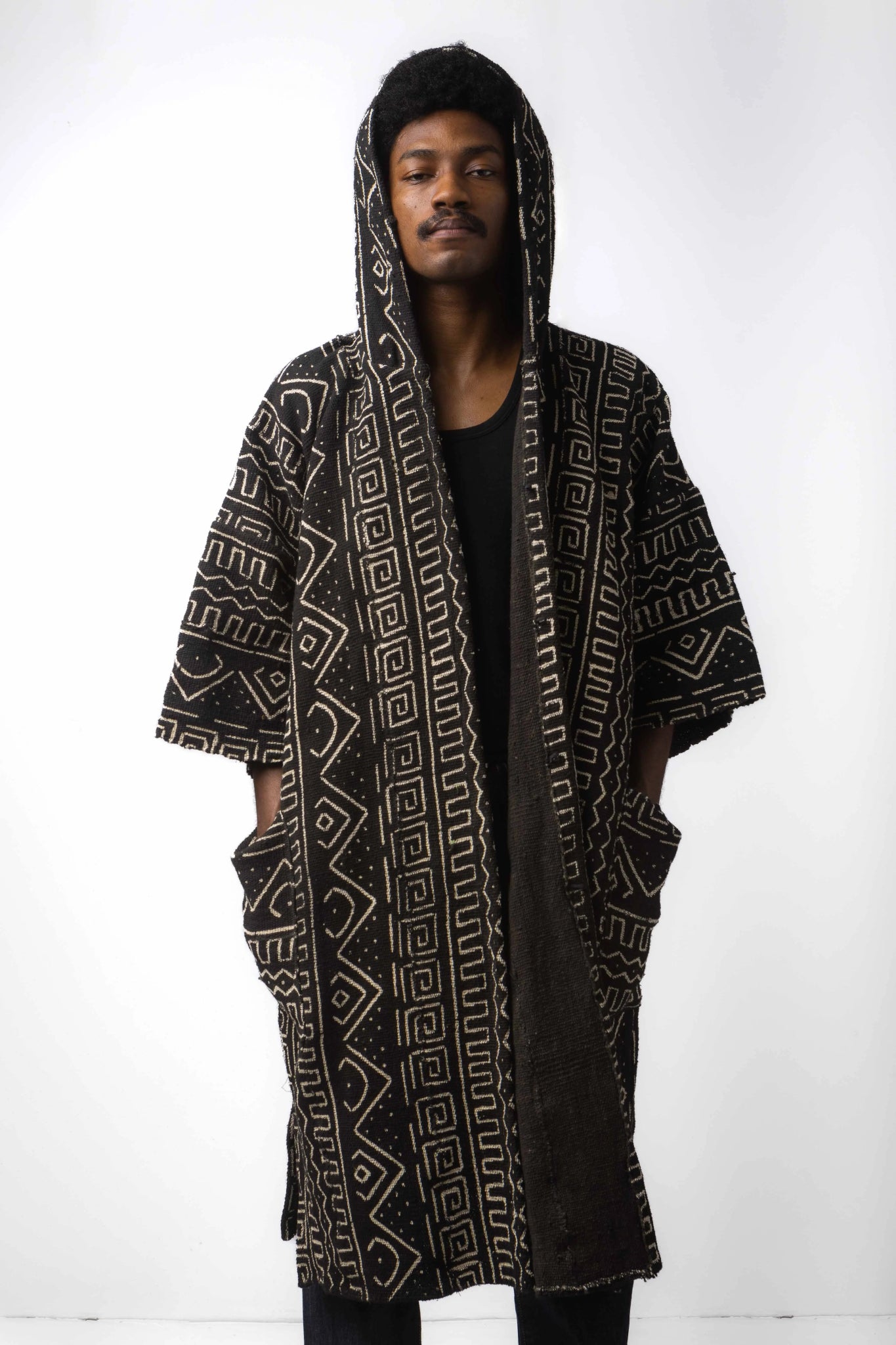 Everything Hooded Bogolan Cloak (Pre - Order)#african_fabric_ghana#