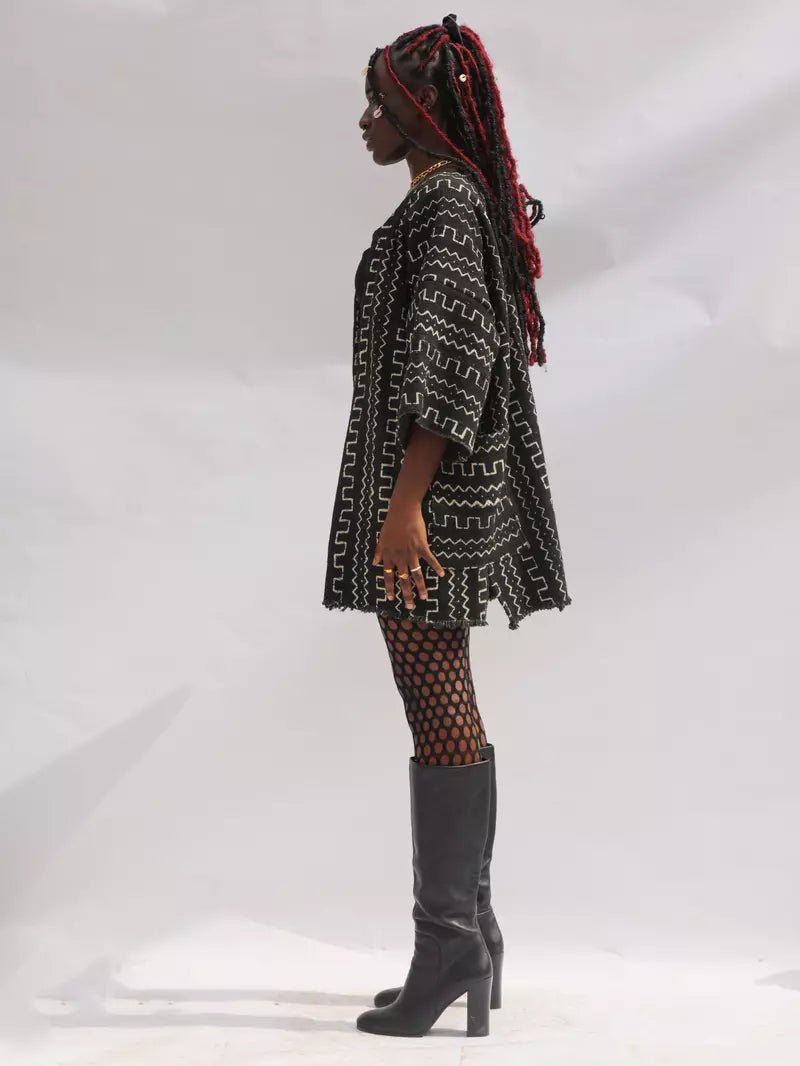 Fall In Line Bogolan Cloak#african_fabric_ghana#