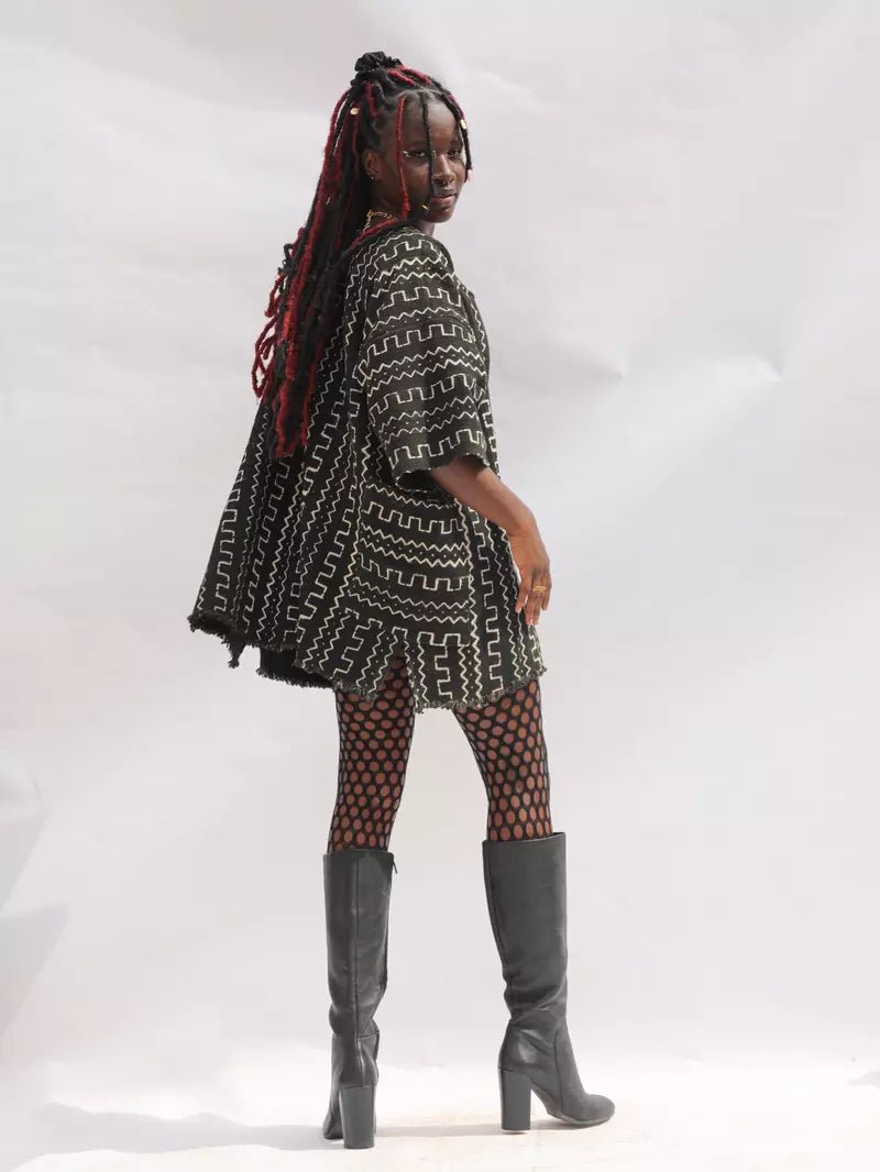 Fall In Line Bogolan Cloak#african_fabric_ghana#