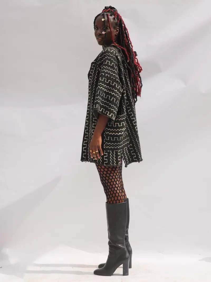 Fall In Line Bogolan Cloak#african_fabric_ghana#