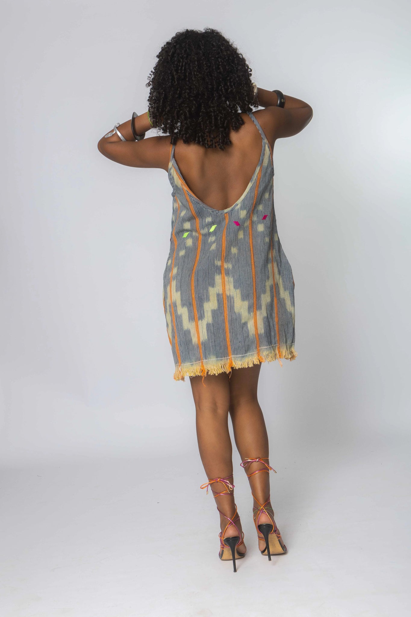 Fallen Angel Backless Baulé Dress#african_fabric_ghana#