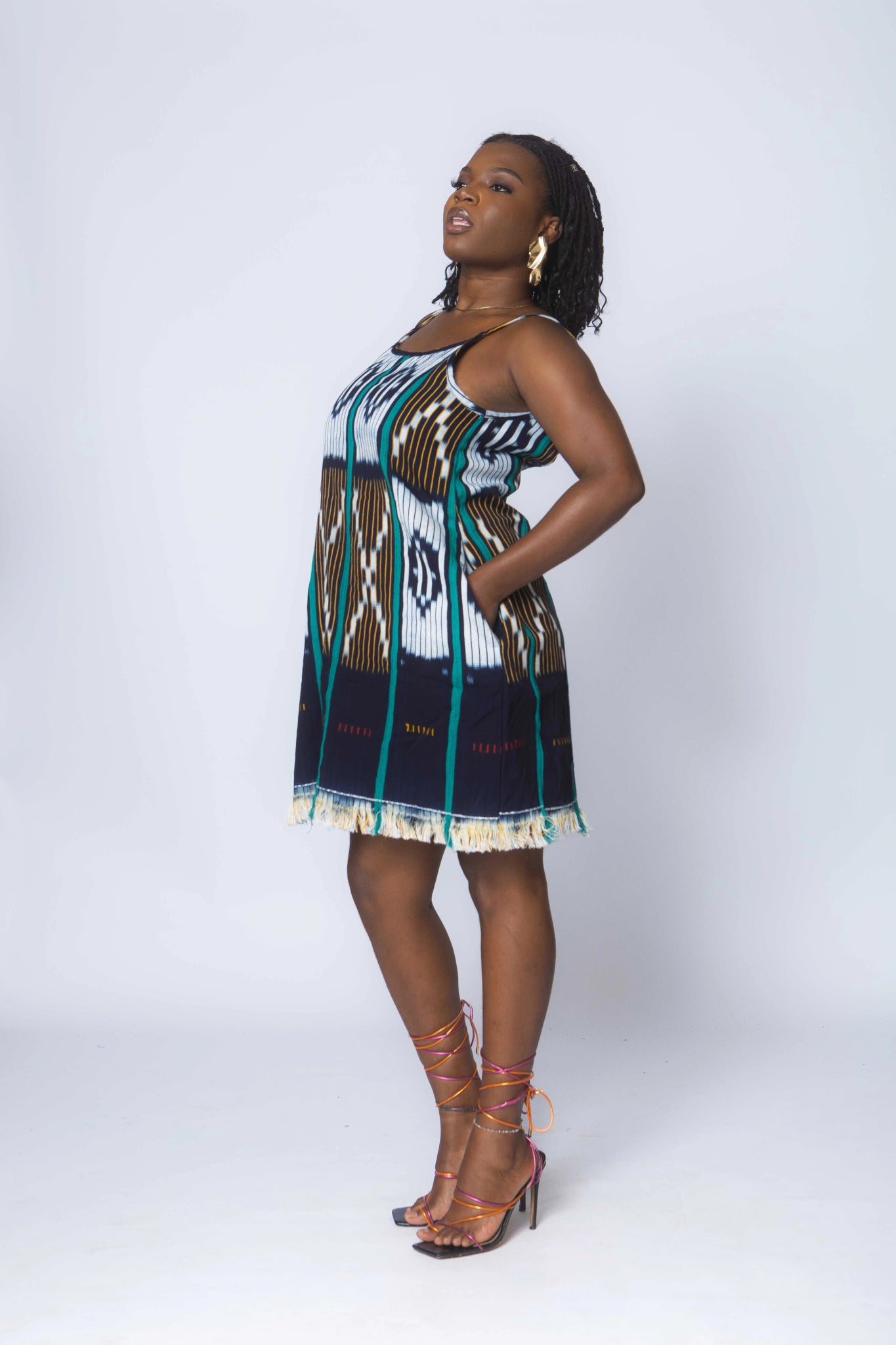 Fern Backless Baulé Dress#african_fabric_ghana#
