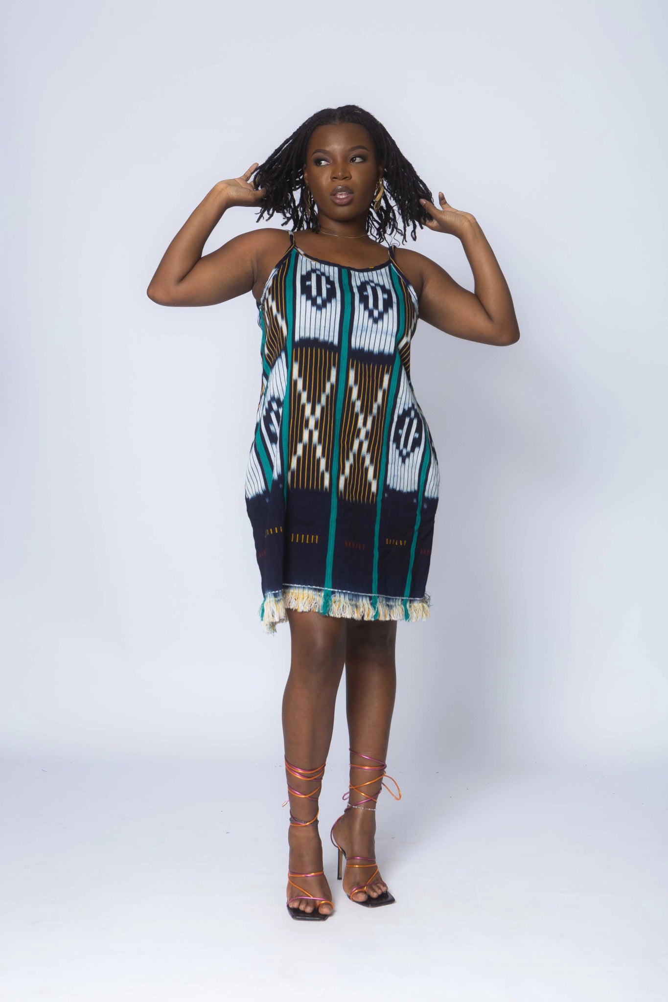 Fern Backless Baulé Dress#african_fabric_ghana#