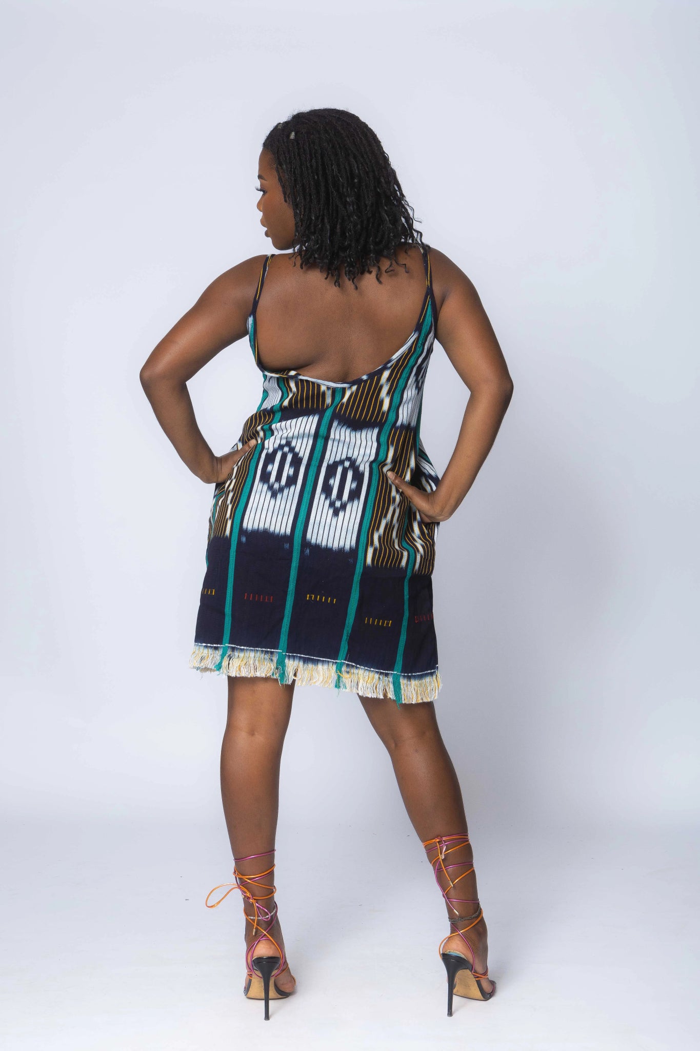 Fern Backless Baulé Dress#african_fabric_ghana#