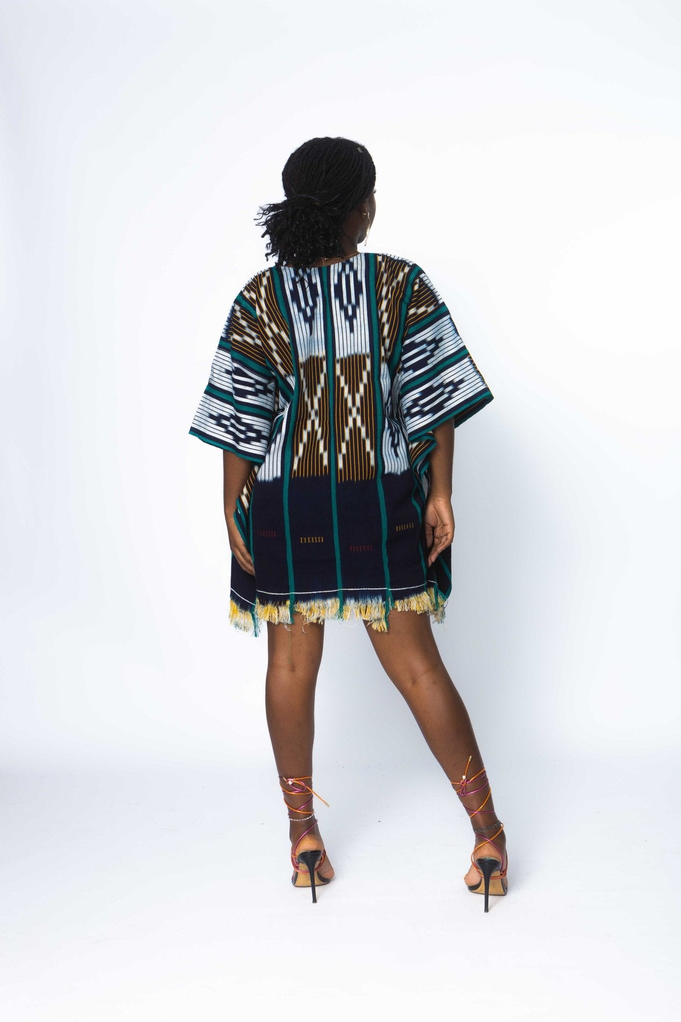 Fern Baulé Poncho#african_fabric_ghana#