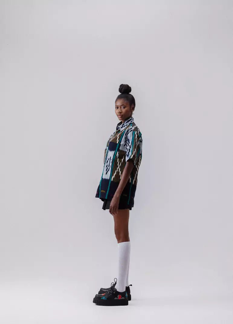 Fern Baule Shirt#african_fabric_ghana#