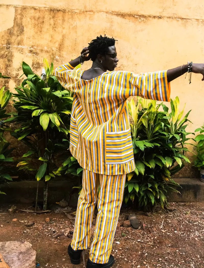 Fugu Cloak - Canary#african_fabric_ghana#